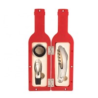 3 Piece Wine  Opener Set Bottle Shaped  Accessories Set Corkscrew Kit