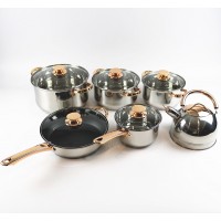 Wholesale customized home kitchen ware casserole SS saucepan stainless steel high quality cooking pot cookware set