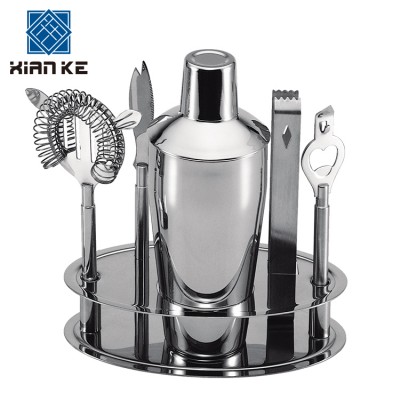 Luxury 6-piece Stainless Steel cocktail shaker set