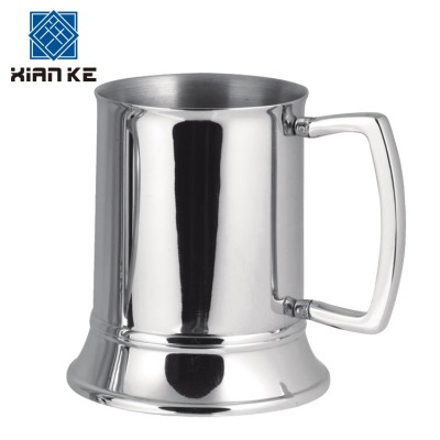 450ML Double Wall Metal Tankard with Luxury Zinc-alloy Handle