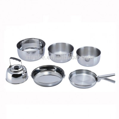 Low Price Stainless Steel frying pan camping cooking utensils