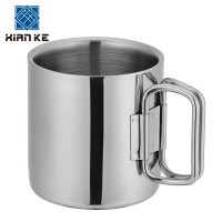 8oz Wholesale special design custom printed stainless steel silver bottoms up double wall cup