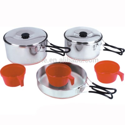 WP203 Portable Stainless Steel Cook Ware Set 3-person Use with Copper Plated Base